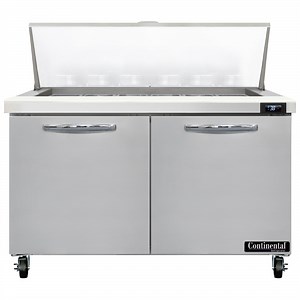 Continental Refrigerator SW48-N-18M 48" 2 Door Mighty Top Refrigerated Sandwich Prep Table