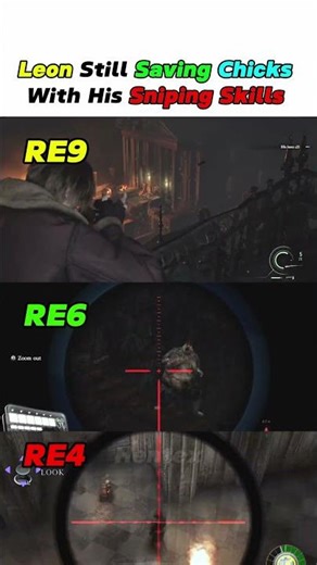 Leon Still Saving Chicks With His Sniping Skills #residentevilrequiem #residentevil9 #shorts #re6
