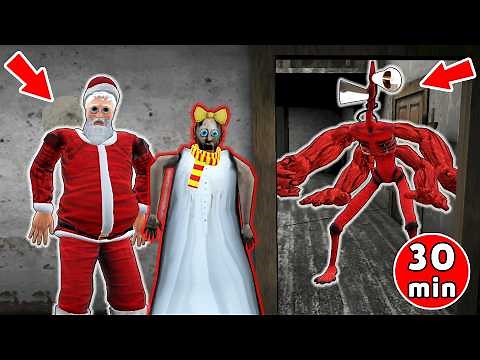 Monster Siren Head vs Granny vs Santa Claus vs Gifts - funny horror animation (fun mix 14)