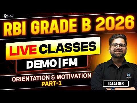 RBI Grade B Course 2026 | FM Demo Class | RBI Online Live Classes | RBI Coaching | EduTap Course