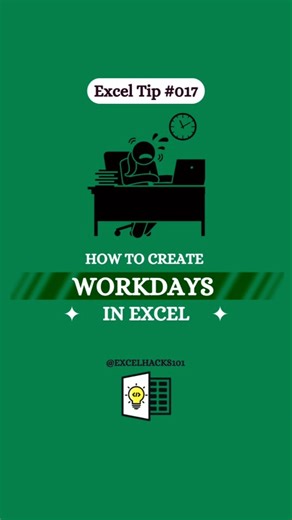 How to Create Workdays in Excel | Excel मे Working Days कैसे निकाले | #excel #microsoft #tutorial..