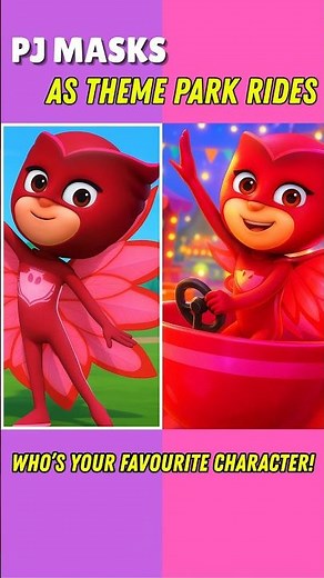PJ Masks Reimagined as Theme Park Riders! 🎢🦸‍♂️✨ Fun Adventures Await!