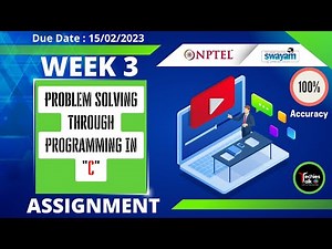 NPTEL Problem Solving Through Programming In C Week 3 Quiz Assignment Solution | Jan 2023