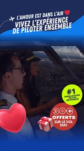 Pour la Saint-Valentin, offrez-vous une expérience unique! ❤️ Vivez l’émotion d’un simulateur de vol à deux et économisez 30€ sur notre forfait Duo! ✈️ | AviaSim - Simulateurs de vol