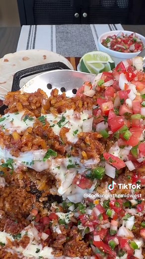 Easy One Pan Chorizo Cheese & Rice Recipe