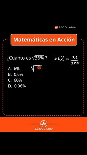 Square root of a percentage