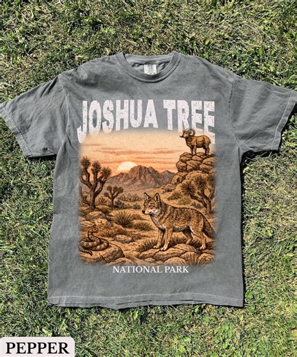 Vintage Joshua Tree T-shirt,california Desert Landscape Shirt,rustic Outdoor Gift,retro Wildlife Nature Tee,desert Wildlife Shirt - Etsy