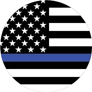Thin Blue Line American Flag Magnetic Decal for Truck Car SUV, Back The Blue Magnet Sticker, Support Police Officers and Front Line, 5 3/4 Inch