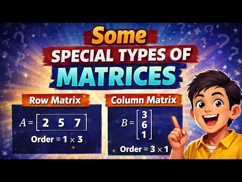 Special Types of Matrices | Idempotent, Skew-Symmetric, Transpose & Conjugate
