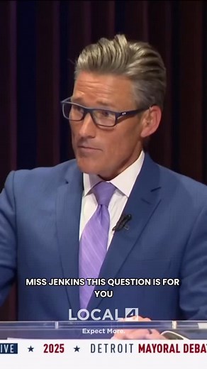 Saunteel Jenkins responds to a question from @jason_colthorp during Detroit’s mayoral debate | WDIV Local 4 / ClickOnDetroit