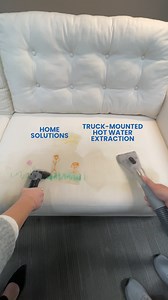 Those viral handheld cleaners seem like a quick fix for stains—but when it comes to lifting tough spots from your furniture, they often fall short. When marker, wine, or mystery spots strike, here’s why going pro makes all the difference: ✔️ Precise stain-targeting with fabric-safe, pro-grade solutions ✔️ 200 degree water to break down grime and kill bacteria ✔️ 200x more suction = powerful extraction that removes deep residue without over-wetting ✨ Plus! Handheld solutions can sometimes make ma