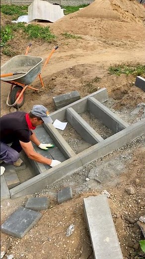 DIY Paver Steps 🧱 | Full Process #bulder #construction #diy #landscape #garden #outdoors #satisfy