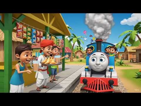 Chhuk Chhuk Rail Gaadi 🚂 | Kids Hindi Poem | Fun Train Cartoon Poem for Children