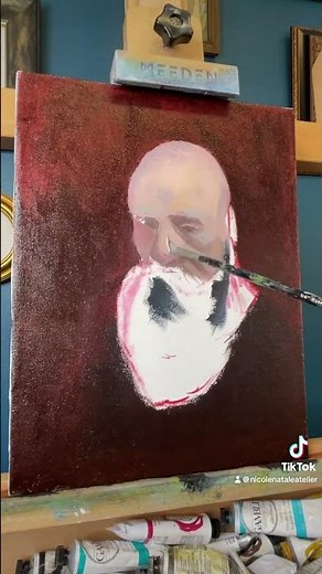 Portrait practice from an Andrew Tischler tutorial #art #paint #painting #oilpaint