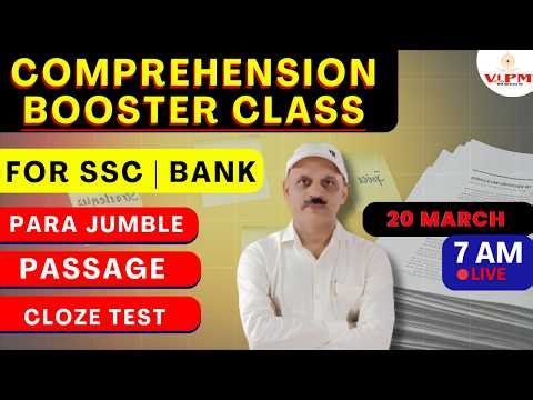 Master Comprehension Tricks for SSC CGL & Banking Exams 20 March 2025 | Daily Classes with Ajit Sir
