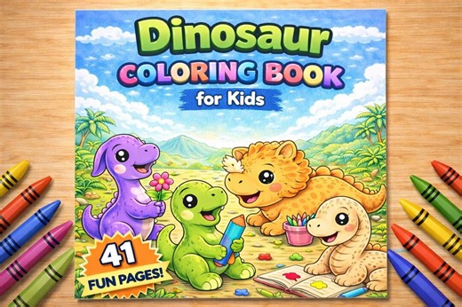 Dinosaur Coloring Book for Kids | Baby Dino Printable Pages PDF - Etsy UK