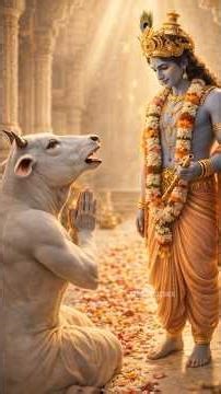 A cow prayed to Krishna Ji and a dead field turned green again #ai #lordkrishna #farmer #save