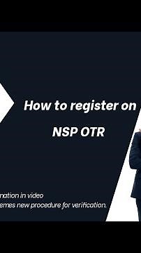 How to Register on NSP OTR application for Scholarship Face-auth to generate OTR. Full Explanation.