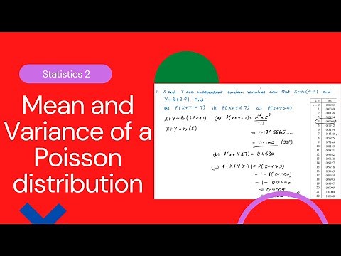Mean and Variance of a Poisson distribution (Edexcel IAL S2 2.4)