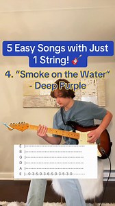 5 Easy Songs with Just 1 String! 🎸 #guitartok #guitar #fyp #foryou | Guitar Dave