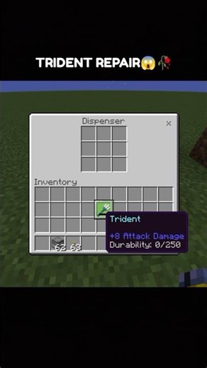 REPAIR TRIDENT🥀 #shorts #minecraft #roblox