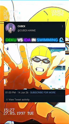 DEKU VS IDA IN SWIMMING 🌊. #myheroacademia #edit #mha #amv #anime