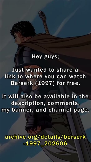 Where To Watch Berserk (1997) for FREE #berserk #guts #anime