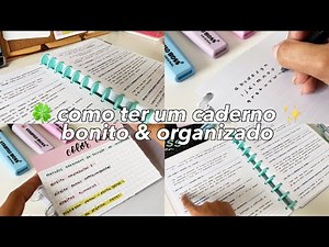 COMO TER UM CADERNO BONITO E ORGANIZADO | dicas para melhorar a letra, color code, títulos 📚✨
