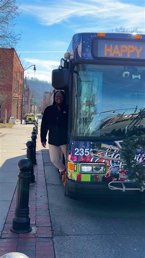 Catch the Holiday spirit! Ride the Holiday bus thanks to our partners at RATPDev | Asheville City Government