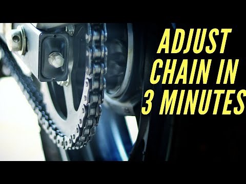 HOW TO TIGHT LOOSE MOTORCYCLE CHAIN WITH RIGHT ALIGNMENT TVS APACHE CHAIN ADJUSTMENT COMPLETE GUIDE
