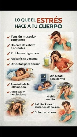 Estos síntomas del estrés están destruyendo tu salud #estrés #ansiedad #cuerpo
