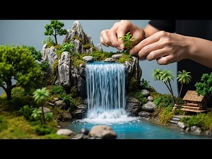 Creating a Miniature Waterfall Paradise | Relaxing Handmade Nature Diorama