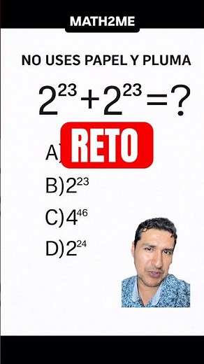Addition of powers with base 2 challenge #mathematics