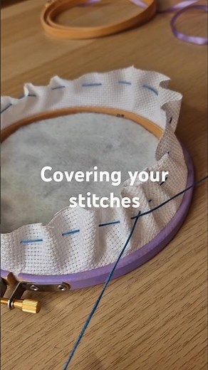 How to cover the back of your cross stitch | cross stitch tutorials