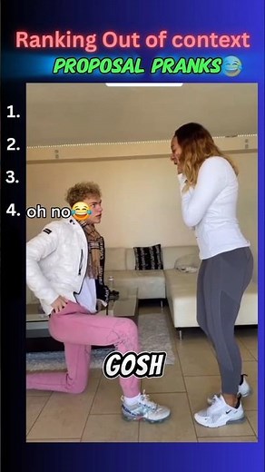 Ranking PROPOSAL Pranks 😂#shorts