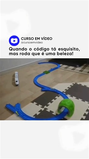Curso em Video on Instagram: "💻✨ Quando o código tá esquisito, mas roda que é uma beleza! 🤷‍♂️ Nem sempre bonito, mas sempre funcional! Será que é isso que importa? 👀 Hora de aprender a fazer bonito E eficiente na programação. Bora subir de nível! 🚀 🔗 Acesse: www.cursoemvideo.com e transforme seu jeito de programar! #CursoEmVideo #Programação #CodeLife #Desenvolvimento #TechHumor #Programador"