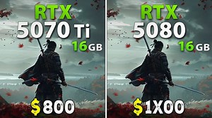 RTX 5070 Ti vs RTX 5080 | 1440p分辨率15款游戏对比测试 | 作者：BENCHMARKS FOR GAMERS