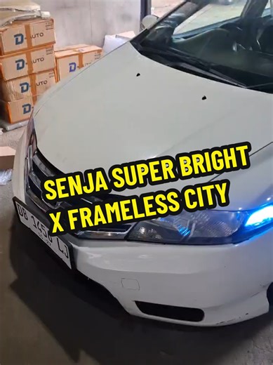 Honda city install led senja super bright ice blue x frameless plat👏 lanjut tlp/wa 082395334604 bosku #hondacity #bravesstoreautogarage #creatorsearchinsights #manadofyp