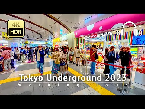 Tokyo Underground 2023 Walking Tour - Tokyo Japan [4K/HDR/Binaural]