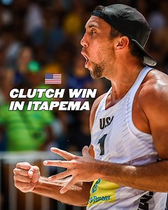 🇺🇸 TREVOR AND TAYLOR CRABB ADVANCE! 👏 The Crabb brothers triumphed over Brazil's André/Renato, who were fiercely backed by their passionate home crowd! 🇧🇷 ​ The score was an absolutely thrilling 2-1 (21-17, 18-21, 16-14) in favor of the American duo! They fought all the way to the wire to advanbce to the Quarterfinals! ​ Catch the epic match highlights! ​ 📺 The #BeachProTourItapema is LIVE on VBTV ​ 🏐 #Beachvolleyball #VoleiDePraia | Beach Volleyball World