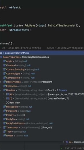 Adding timestamp to RabbitMQ messages in .NET