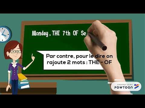 Ecrire la date en anglais