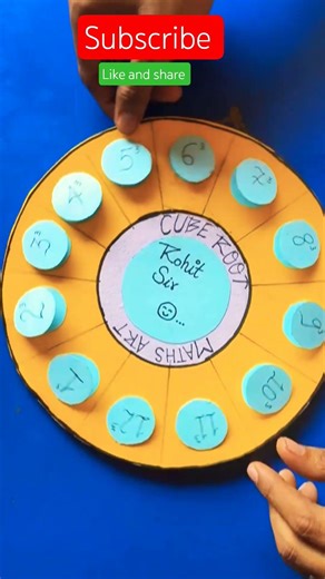 #Cube Number Working Model | Maths Project for School | Spin Wheel Cube Trick |
