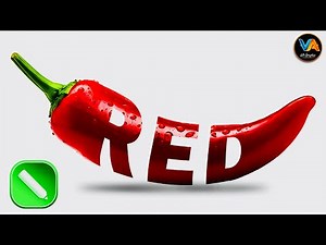 CorelDRAW Text Effect Tutorial | RED Chili Typography Design | VA Graphix Style