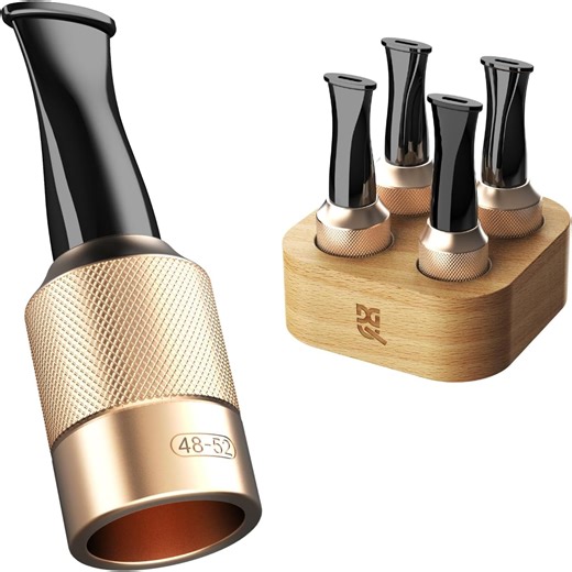 Watch Cigar Mouthpiece Tips Set With Beech Wood Storage Box Reusable Metal & Resin Cigar Holders on Amazon Live