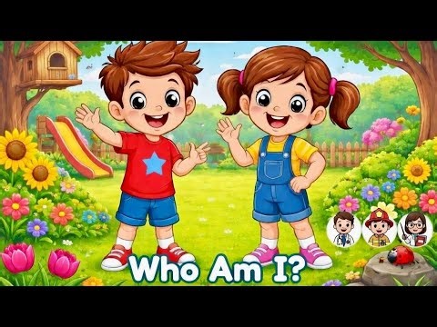 Who Am I? Guess the Job Game for Kids | Fun Learning Video with Two Kids in Garden 🌳🎮👩‍⚕️ #kids