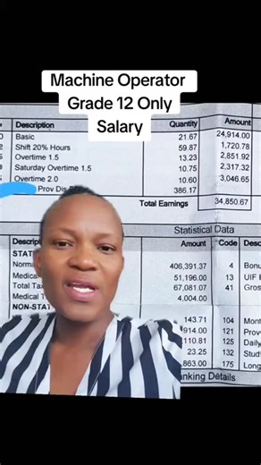 Boni Xaba on Instagram: "Machine Operator Salary #careergoals #Careerdevelopment #salarytransparency"
