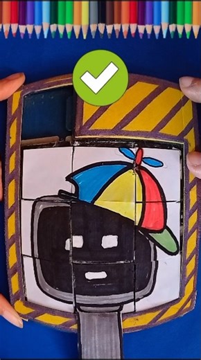 Sprunki Young Computer cardboard puzzle game #art #sprunki #incredibox #cardboard #trending #shorts