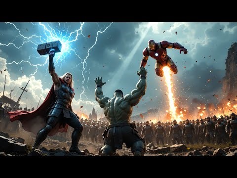 Superhero Showdown: Ironman, Hulk & Thor vs Alien Invasion | Epic 4K Action Movie Scene 2025