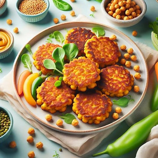 Crispy Chickpea Fritters (Vegan) - Crunchy Plant-Based Patties